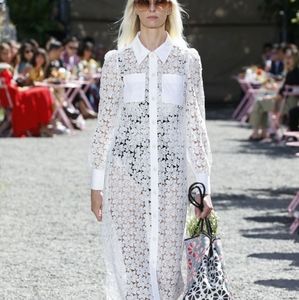 Kate spade 2020 spring runway collection lace dres